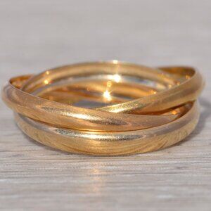 Rolling Ring in Tricolor Gold